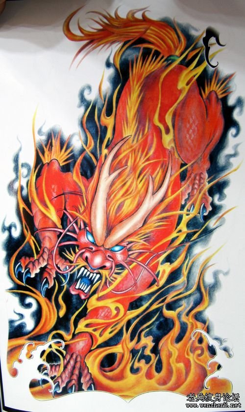 烈火麒麟纹身图案的象征含义和说法