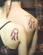 武汉最好纹身店打造的情侣捕梦网纹身作品