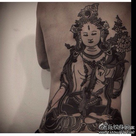 满背度母纹身图案