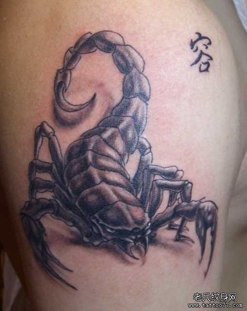胳膊蝎子纹身图案