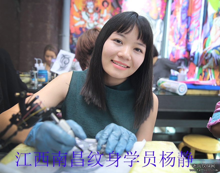 江西南昌刺青学员杨静刺青培训中