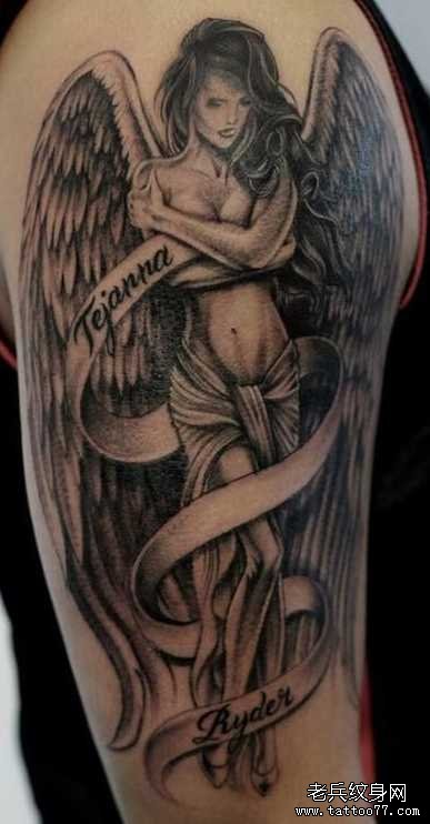 女天使纹身图案