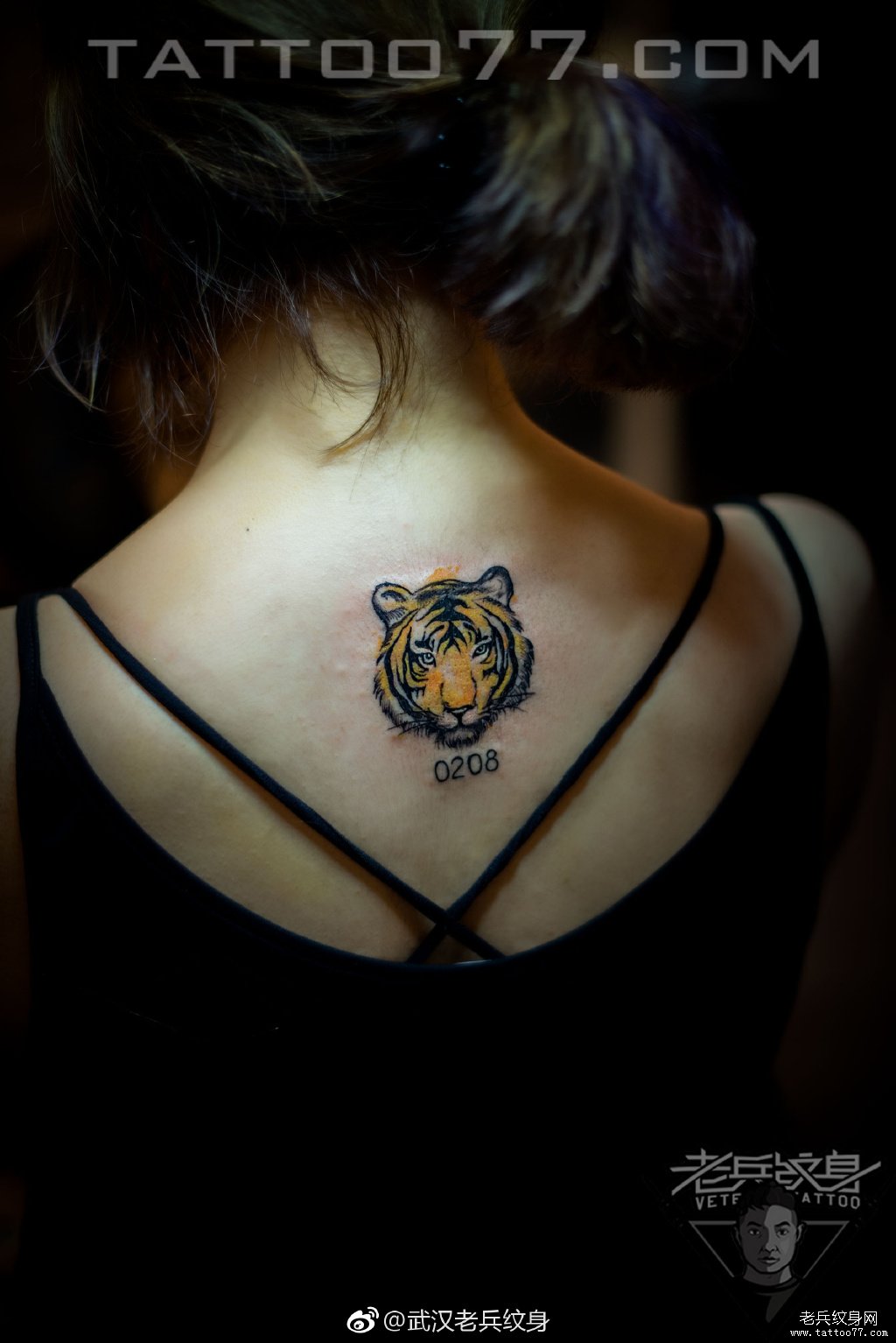 虎头纹身图案女图片